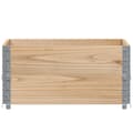 Miniatyrbilde 4 av 9: vidaXL Pallekarmer 2 stk grå 80x60 cm heltre furu