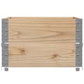 Miniatyrbilde 5 av 9: vidaXL Pallekarmer 2 stk grå 80x60 cm heltre furu