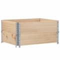 Miniatyrbilde 6 av 9: vidaXL Pallekarmer 2 stk grå 80x60 cm heltre furu