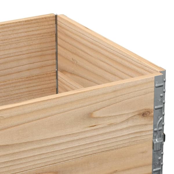 vidaXL Pallekarmer 2 stk grå 80x60 cm heltre furu