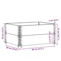 Miniatyrbilde 9 av 9: vidaXL Pallekarmer 2 stk grå 80x60 cm heltre furu
