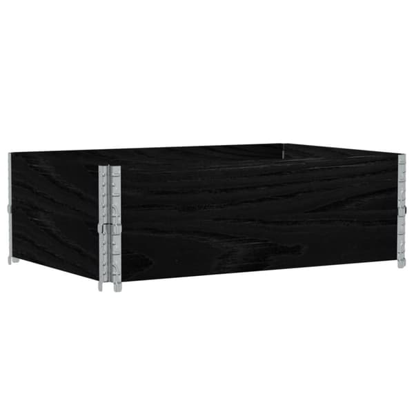 vidaXL Pallkragar 2 st svart 120x80 cm massivt furu