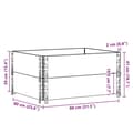 Miniatyrbillede 9 af 9: vidaXL pallerammer 2 stk. 80x60 cm massivt fyrretræ sort