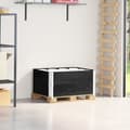 Miniatyrbillede 2 af 9: vidaXL pallerammer 2 stk. 80x60 cm massivt fyrretræ sort