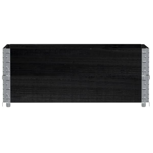 vidaXL Kuormalavan reunukset 2 kpl musta 100x50 cm täysi mänty