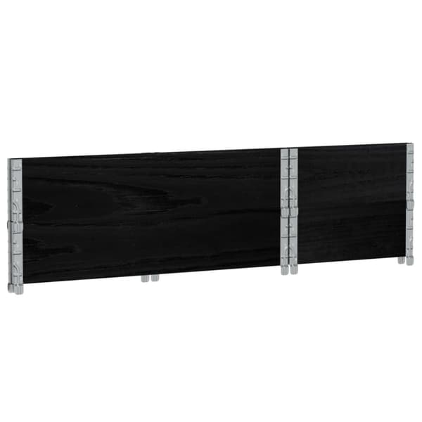 vidaXL Kuormalavan reunukset 2 kpl musta 100x50 cm täysi mänty