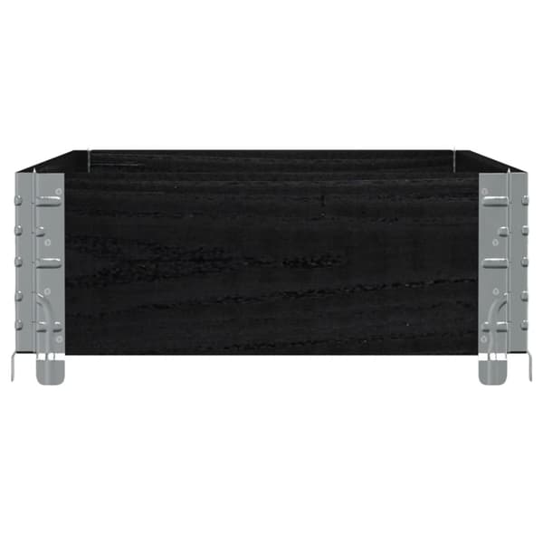 vidaXL Pallekarmer svart 100x50 cm heltre furu