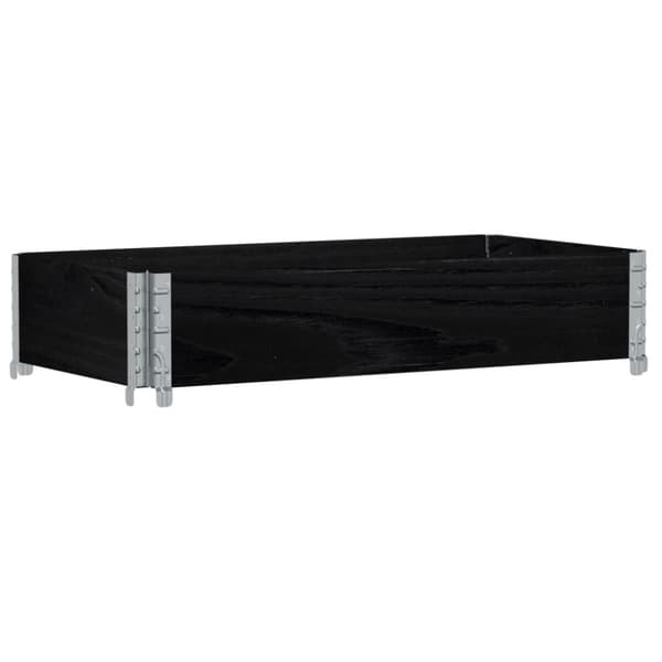 vidaXL Pallekarmer svart 100x50 cm heltre furu