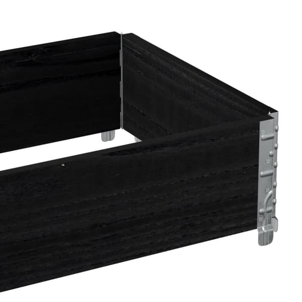 vidaXL Pallekarmer svart 100x50 cm heltre furu