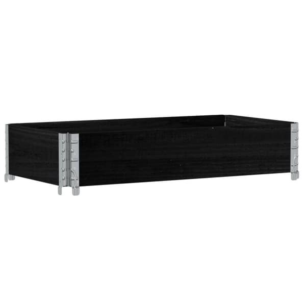 vidaXL Pallekarmer svart 100x50 cm heltre furu