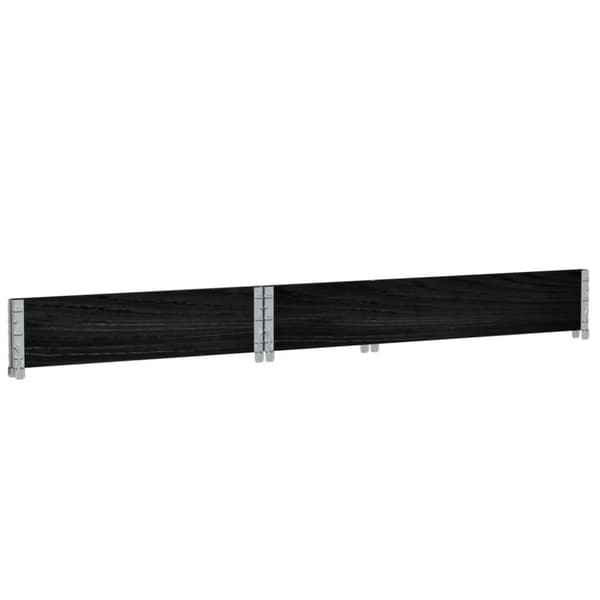 vidaXL Pallkrage svart 120x80 cm massivt furu