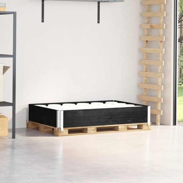 vidaXL Pallkrage svart 120x80 cm massivt furu