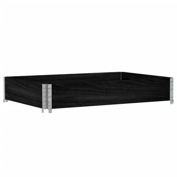 vidaXL Pallkrage svart 120x80 cm massivt furu