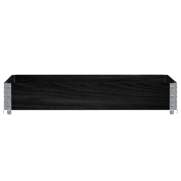 vidaXL Kuormalavan reunus musta 120x80 cm täysi mänty