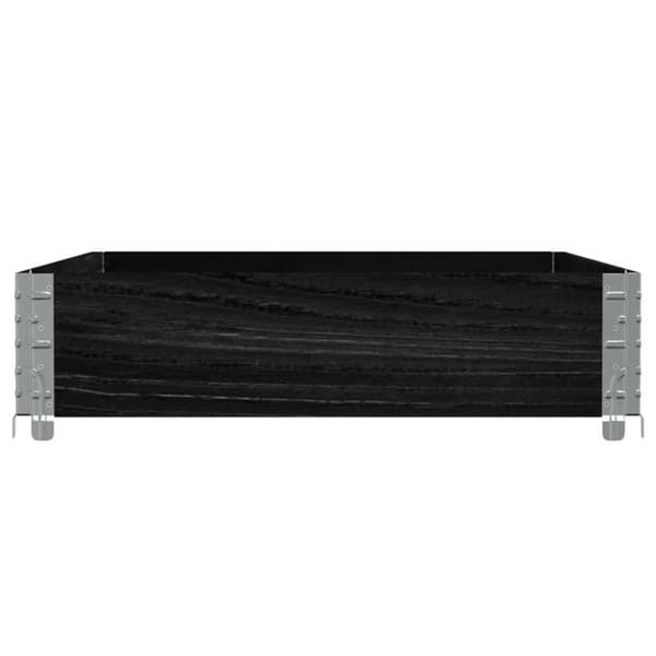 vidaXL Kuormalavan reunus musta 120x80 cm täysi mänty