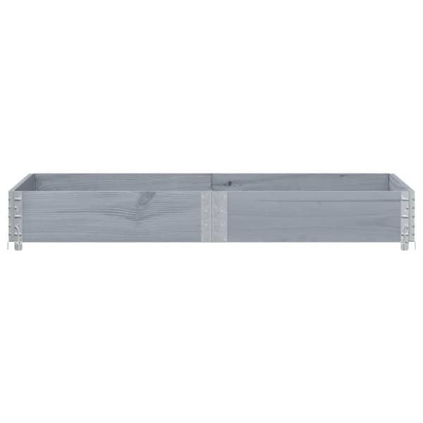 vidaXL Pallekarmer grå 150x50 cm heltre furu