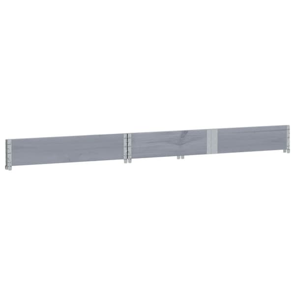 vidaXL Pallekarmer grå 150x50 cm heltre furu