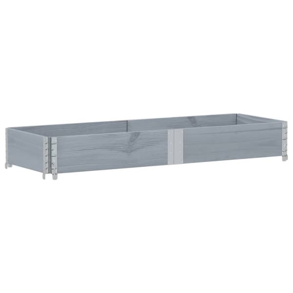 vidaXL Pallekarmer grå 150x50 cm heltre furu