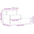 Miniatyrbilde 8 av 8: vidaXL Høyseng 3 trinn 120x80 cm heltre furu