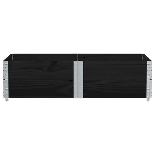 vidaXL pallerammer 2 stk. 150x100 cm massivt fyrretræ sort
