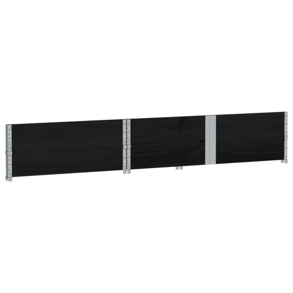 vidaXL pallerammer 2 stk. 150x100 cm massivt fyrretræ sort