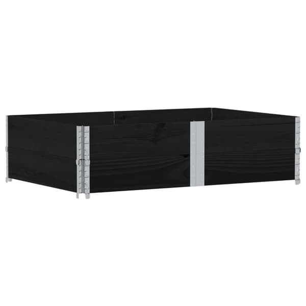 vidaXL pallerammer 2 stk. 150x100 cm massivt fyrretræ sort