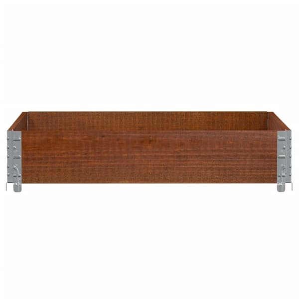 vidaXL palleramme 100x100 cm massivt fyrretræ brun