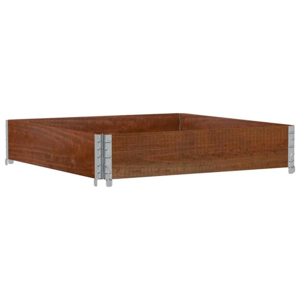 vidaXL palleramme 100x100 cm massivt fyrretræ brun
