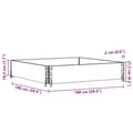 Miniatyrbilde 9 av 9: vidaXL Pallekarmer brun 100x100 cm heltre furu