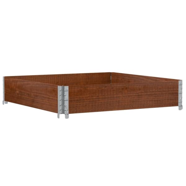 vidaXL Pallekarmer brun 100x100 cm heltre furu
