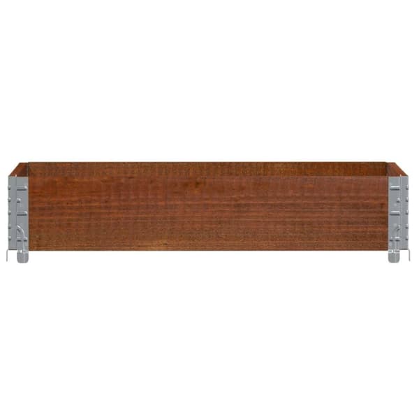 vidaXL Kuormalavan reunus ruskea 100x50 cm täysi mänty