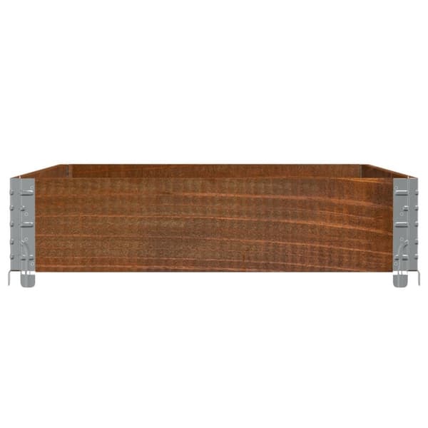 vidaXL Pallekarmer brun 120x80 cm heltre furu
