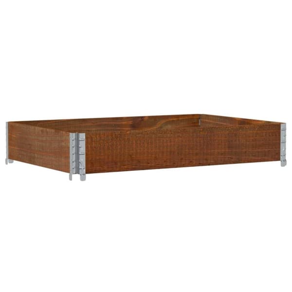 vidaXL Pallekarmer brun 120x80 cm heltre furu