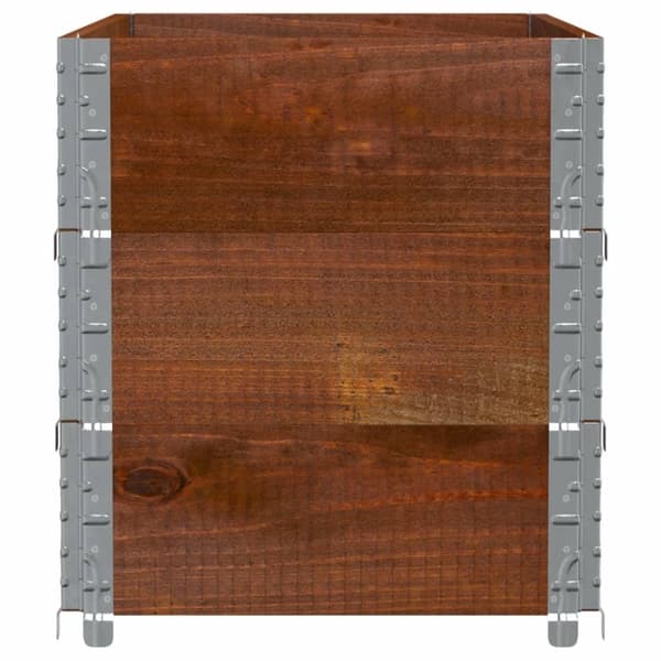 vidaXL Kuormalavan reunukset 3 kpl ruskea 100x50 cm täysi mänty