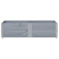 Miniatyrbilde 4 av 8: vidaXL Pallekarmer 2 stk grå 150x100 cm heltre furu