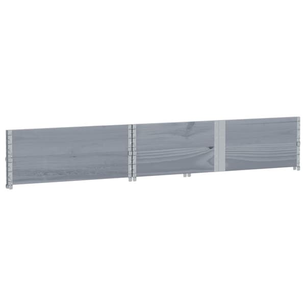 vidaXL Kuormalavan reunukset 2 kpl harmaa 150x100 cm täysi mänty