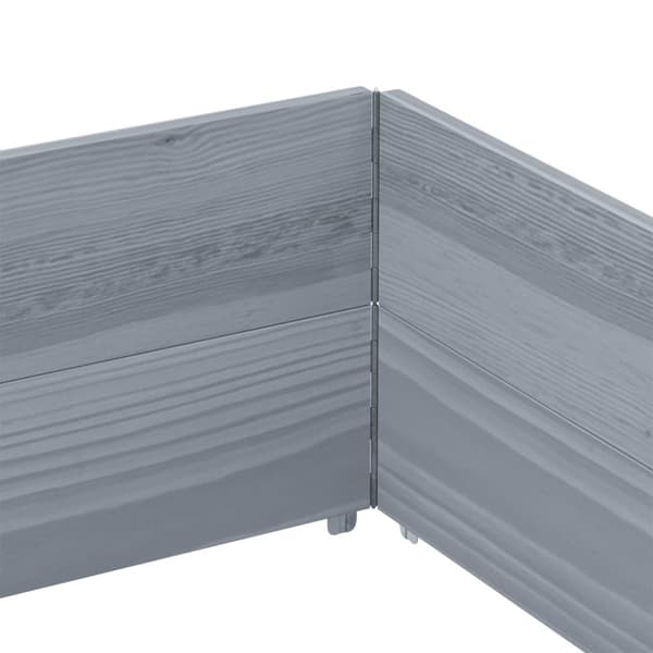 vidaXL Kuormalavan reunukset 2 kpl harmaa 150x100 cm täysi mänty