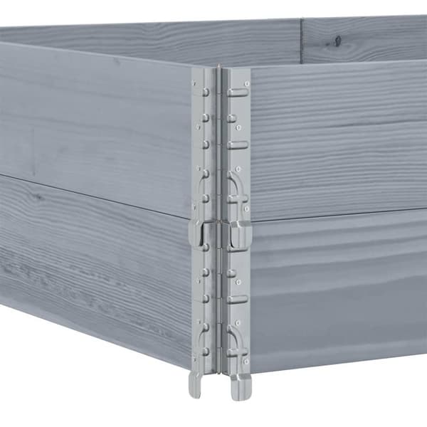 vidaXL Kuormalavan reunukset 2 kpl harmaa 150x100 cm täysi mänty