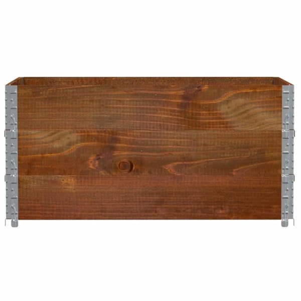 vidaXL Pallkragar 3 st brun 120x80 cm massivt furu