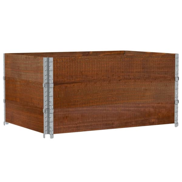 vidaXL Pallkragar 3 st brun 120x80 cm massivt furu
