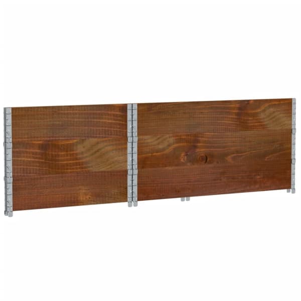 vidaXL Pallkragar 3 st brun 120x80 cm massivt furu