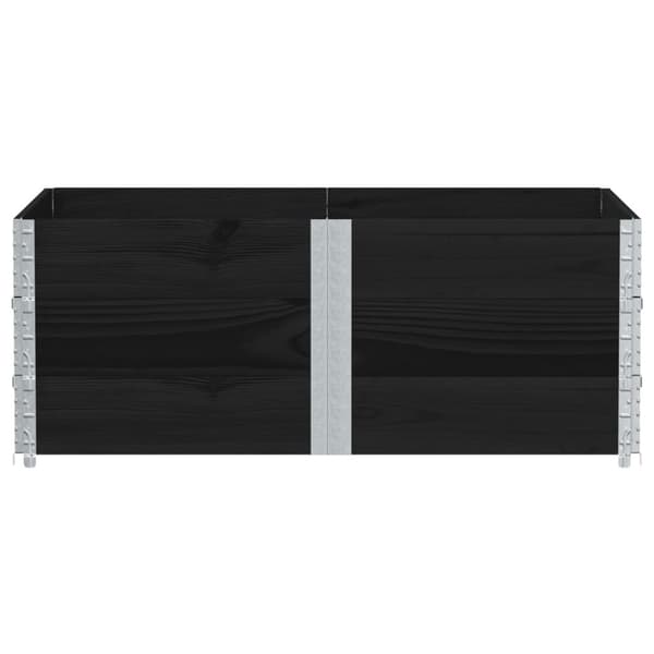 vidaXL Kuormalavan reunukset 3 kpl musta 150x100 cm täysi mänty