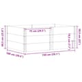 Miniatyrbilde 8 av 8: vidaXL Pallekarmer 3 stk svart 150x100 cm heltre furu