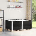 Miniatyrbilde 2 av 8: vidaXL Pallekarmer 3 stk svart 150x100 cm heltre furu
