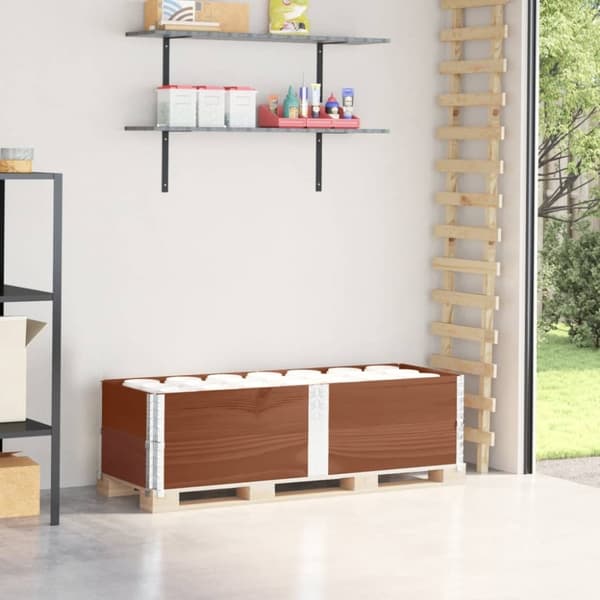 vidaXL Pallekarmer 2 stk brun 150x50 cm heltre furu
