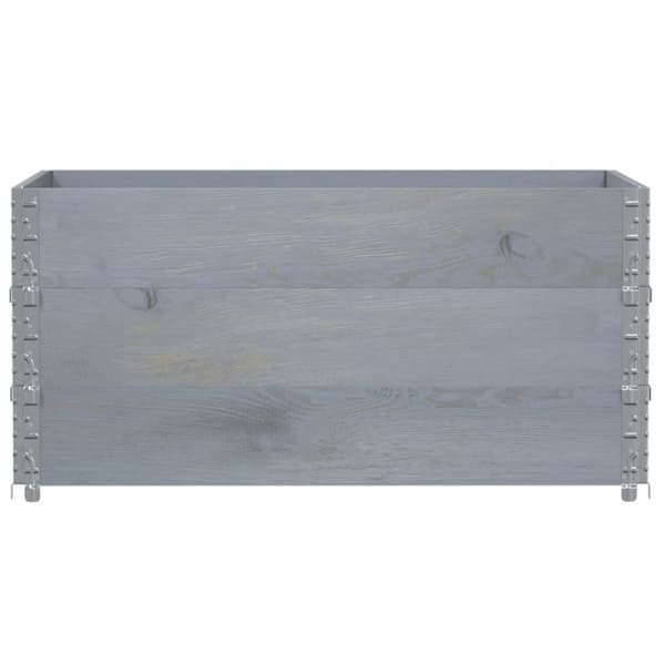 Pallkragar 3 st grå 120x80 cm massivt furu
