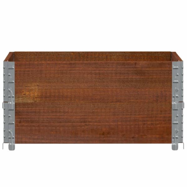 pallerammer 2 stk. 80x60 cm massivt fyrretræ brun