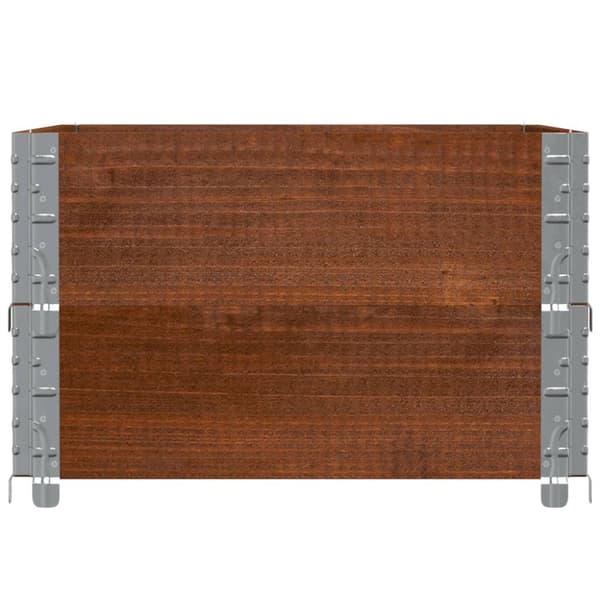 pallerammer 2 stk. 80x60 cm massivt fyrretræ brun