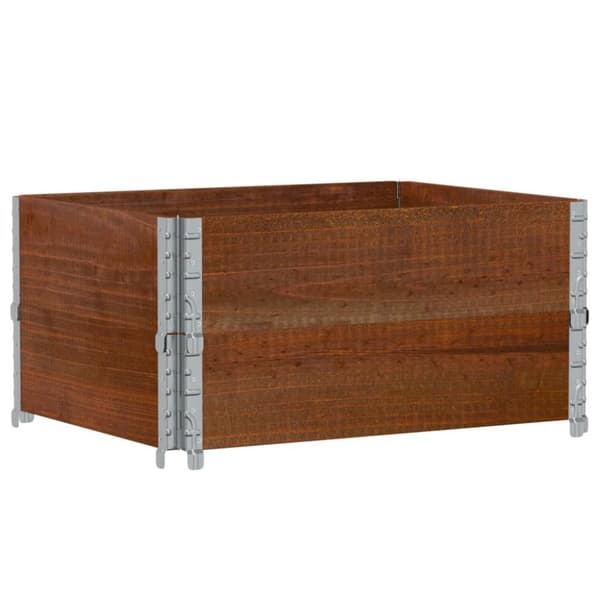 pallerammer 2 stk. 80x60 cm massivt fyrretræ brun