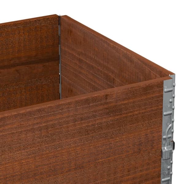 pallerammer 2 stk. 80x60 cm massivt fyrretræ brun